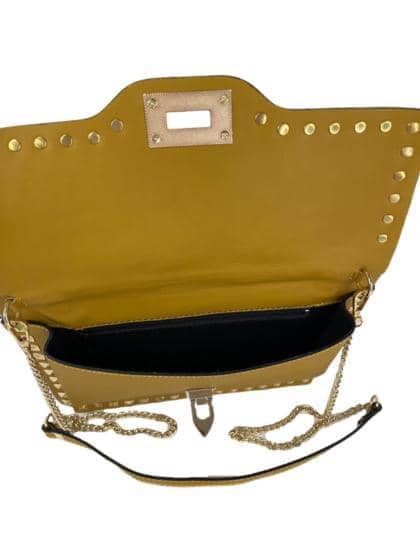 Amira – Borsa in pelle italiana con rivetti in metallo