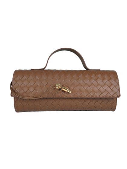 Pinta odinė rankinė 'Firenze' – ruda spalva, priekinis vaizdas