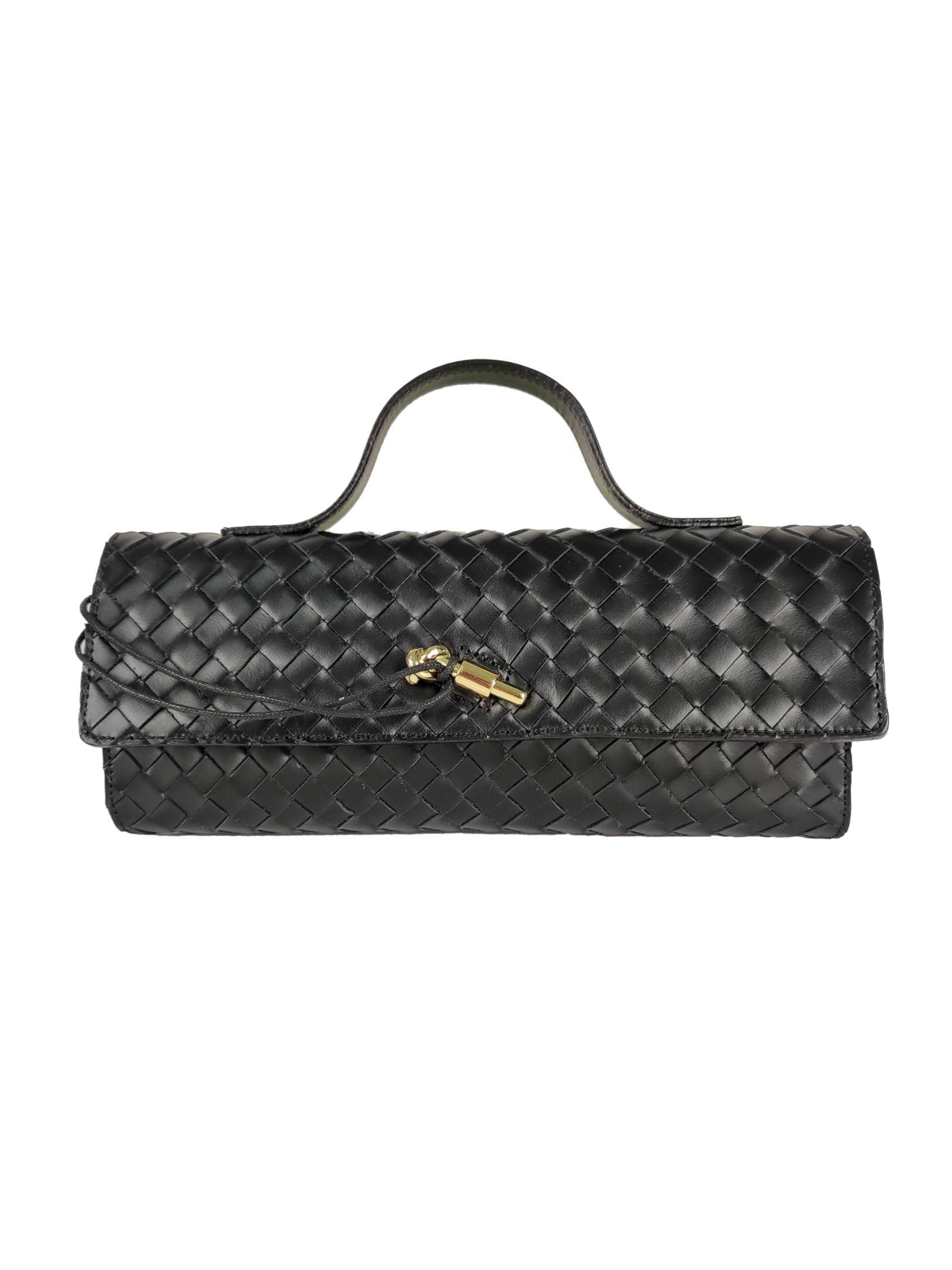 Pinta odinė rankinė 'Firenze' – juoda spalva, priekinis vaizdas